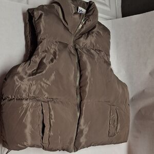 Women's Brown Puffer Vest